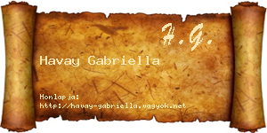 Havay Gabriella névjegykártya